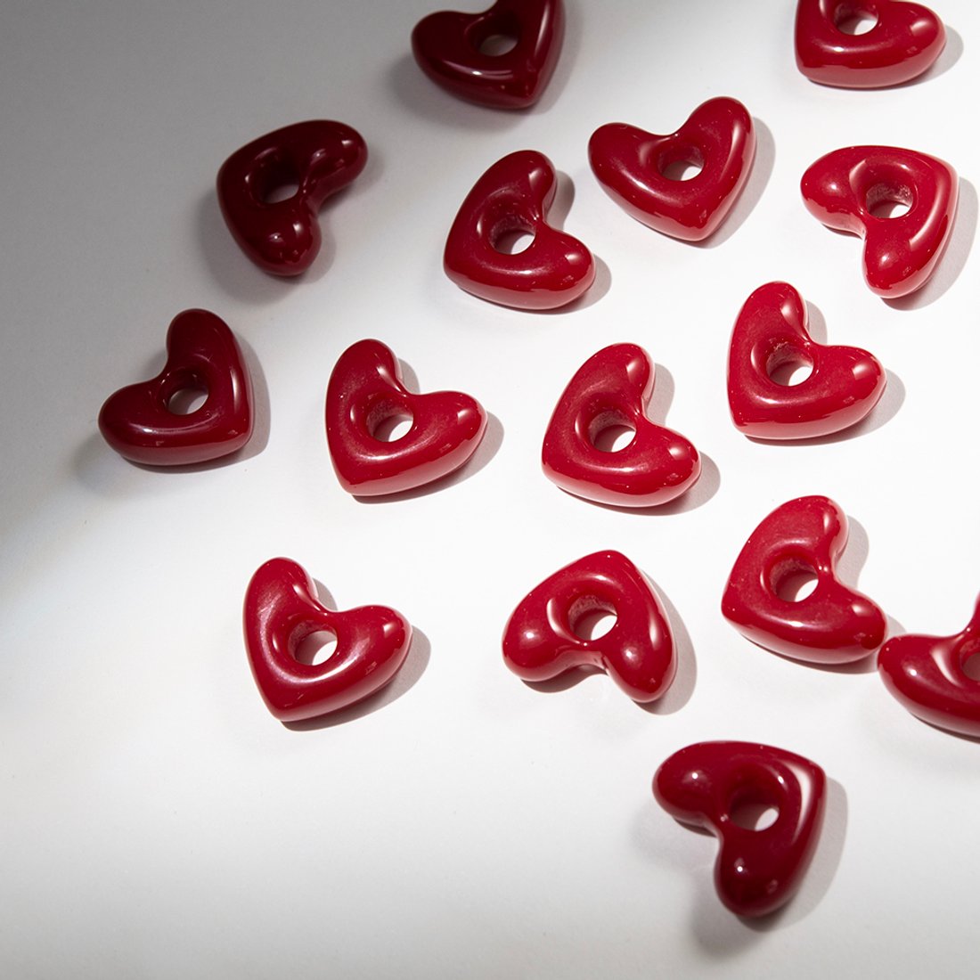 Подвеска "Красное сердце", 22*26мм, акрил