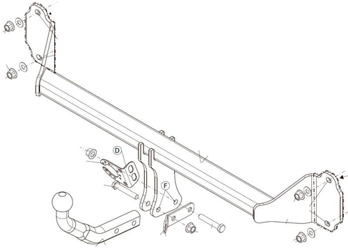 Фаркоп Brink (Thule) 602400 для BMW 2 F46, Grand Tourer 15-(паспорт и сертификат в комплекте)(без электрики)