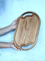 Поднос деревянный из массива дуба