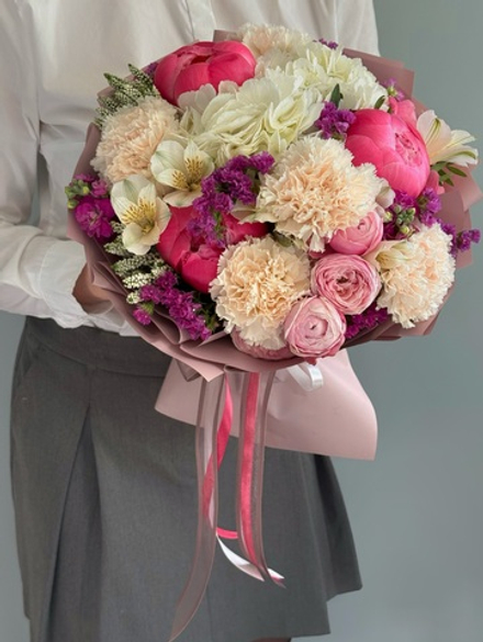 Букет «Клубничный пунш»