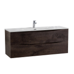 Тумба с раковиной подвесная BelBagno MARINO-CER-N-1200-2C-SO-RNG-P Rovere Nature Grigio, раковина белая BB-8099-120