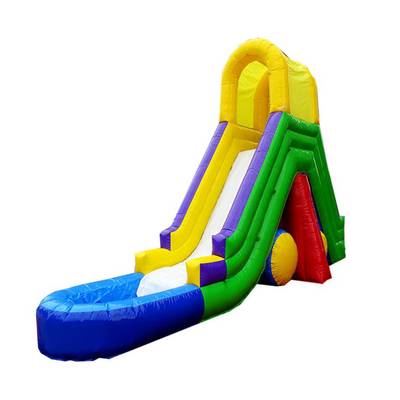 Надувная прямая водная горка с бассейном «Ультра», 9*3*5 м, герметичная