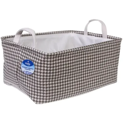 Коробка для хранения с ручками «ЭЛИНТ», цвет пастельно серый, 39*27*18см (лейбл Селфи)