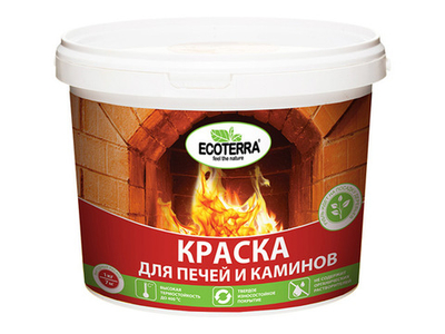 Краска для печей ECOTERRA белая 1 кг