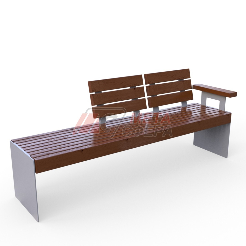 Скамейка Кросс с подлокотником