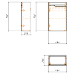 Комплект Тумба Azario KANTRI 45 450х250х775 подвесная, с раковиной Фостер 45, левая, белый глянец (CS00097244)