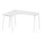 Metal System Стол криволинейный левый на А-образном м/к БА.СА-3 (L) Белый/Металл Белый 1400*1200*750