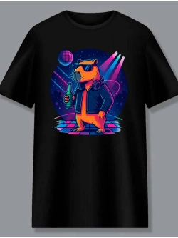 Футболка с капибарой диско