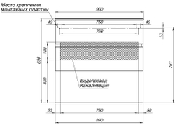 Тумба под раковину Aquanet Алвита 90 серый антрацит