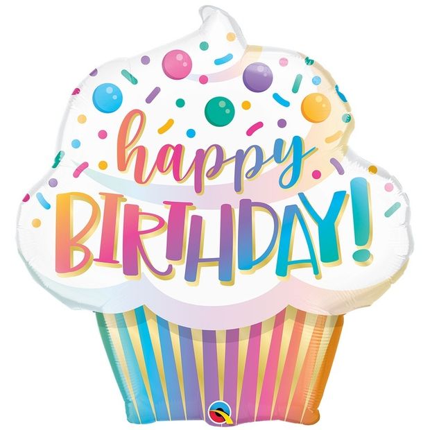 QL Шар фигура 5 HB Кекс радужный 31"/ 78 СМ