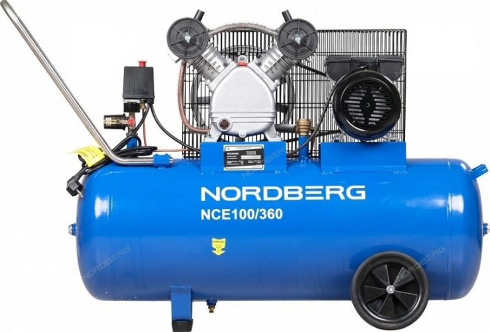 Компрессор поршневой NORDBERG NCE100/360 2х ременной, чугунная головка ЦБ-00012049