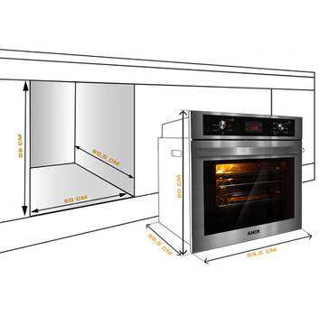 Электрический духовой шкаф Amir BE6 B INOX 1