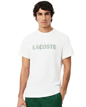 Мужская теннисная футболка Lacoste Ultra Graphic Print Sport - white/green