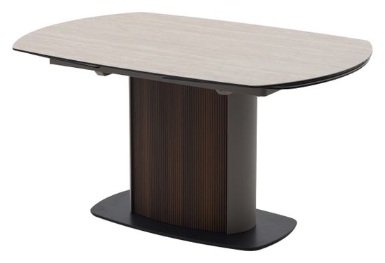 Стол DAGFINN 150 TL-314 поворотная система раскладки, исп. керамика на стекле / Кофе/ Орех