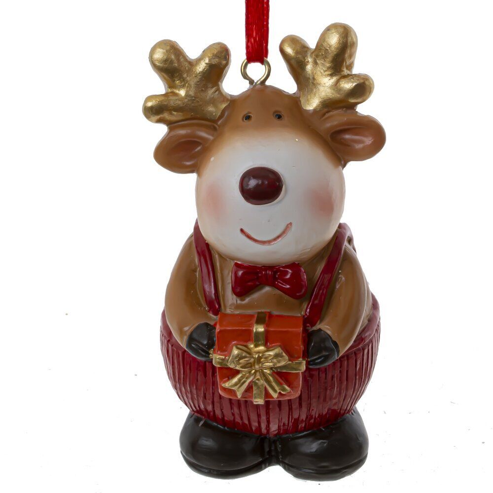 GAEM Фигурка декоративная подвесная "Олень", L5 W3,5 H7,5 см, 4в.