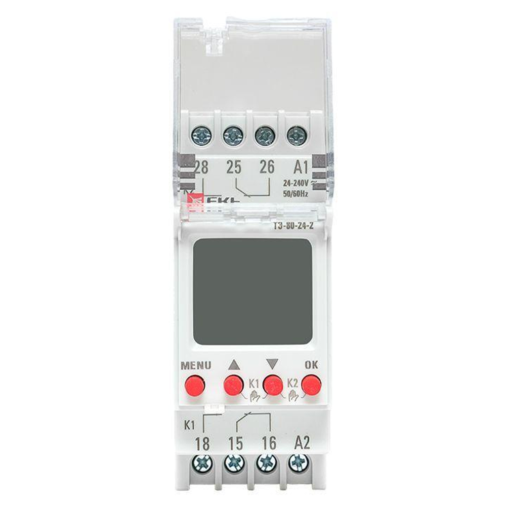 Таймер электронный двухканальный ТЭ-80 24-230В EKF te-80-24-2