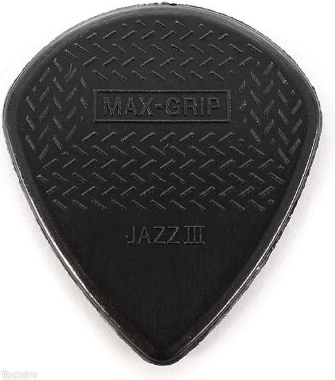 Медиаторы 24шт, 1,38мм, черные, Dunlop 471R3S Max-Grip Nylon Jazz III