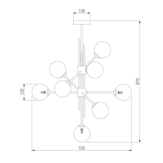Подвесная люстра Eurosvet Volver 50383 черный Smart