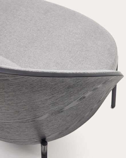 Кресло Eamy светло-серое из шпона ясеня с черной отделкой Испания Lа Forma