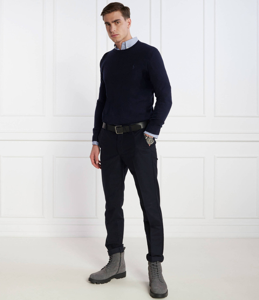 Хлопковый свитер POLO RALPH LAUREN - темно-синий(710876846)