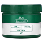 VT Cosmetics, Cica Mild Toner Pad, 60 подушечек, 130 мл