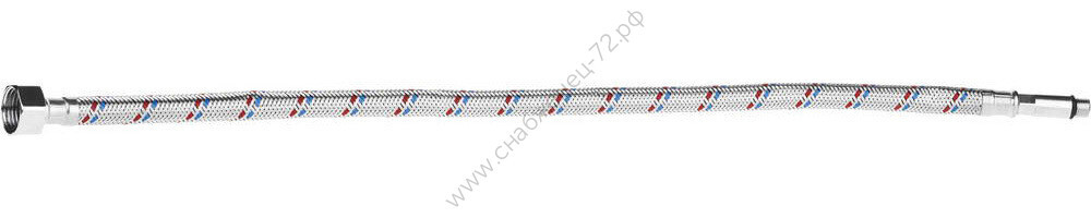 STAYER 1/2″, 0.5 м, гайка-штуцер, Гибкая подводка с удлиненным штуцером для смесителей (51017-050)