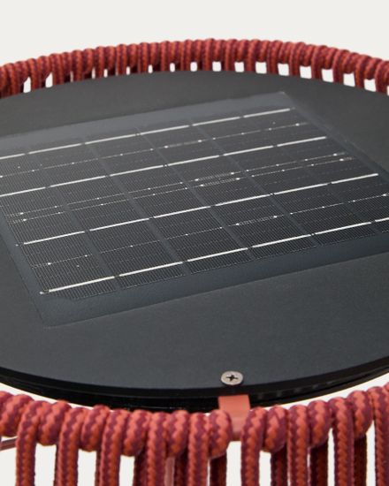 Уличный торшер Aldet на солнечной батарее с терракотовым шнуром Ø46 см