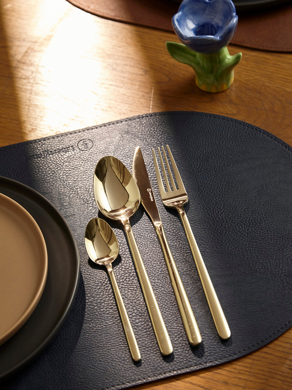 Набор столовых приборов Pure, золотистые глянцевые, 24 пред.