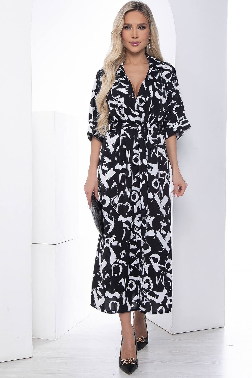 Платье "Алария" (черное) П9081 LT Collection (Акция)