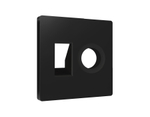 AP8125 Лицевая панель ALFA (Черный матовый) для компьютерной/телефонной + TV розетки RJ-45/RJ-11 QUANT