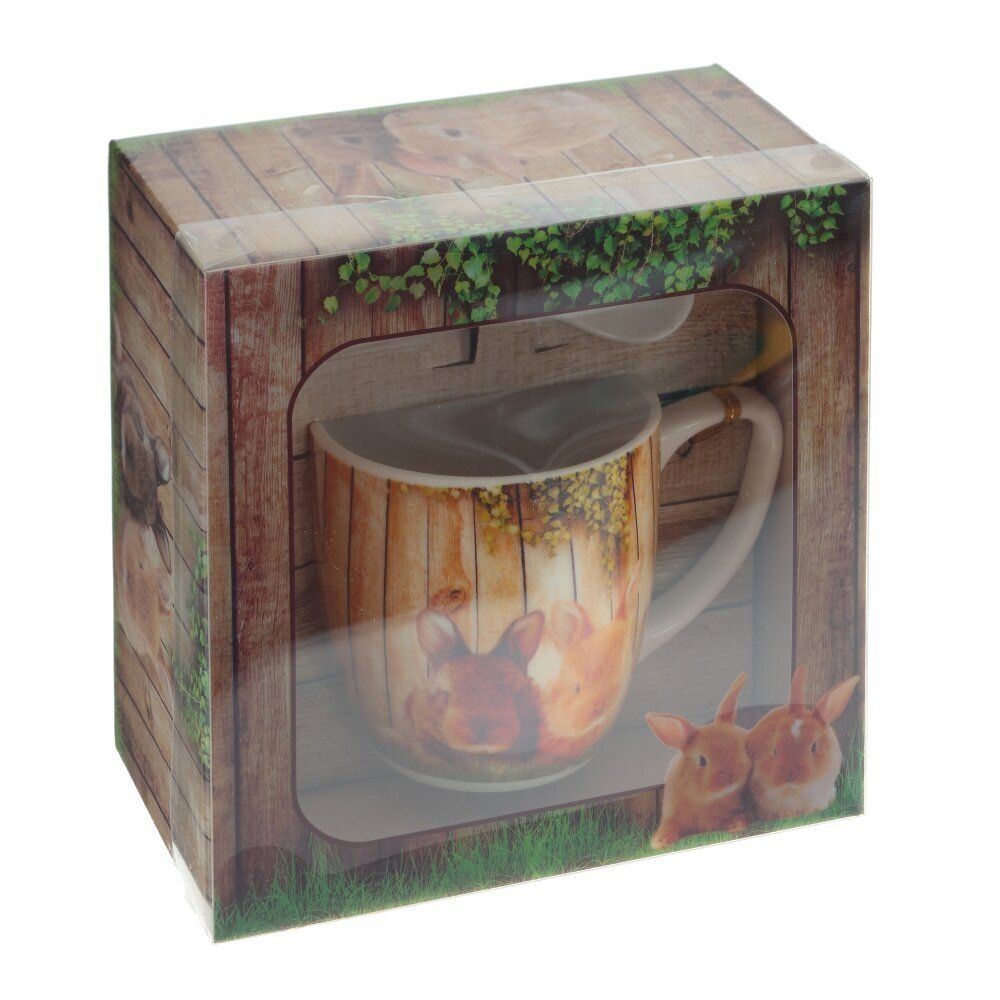 GAEM Кружка с ложкой, 150 мл, L10 W7 H7,5 см, 4в