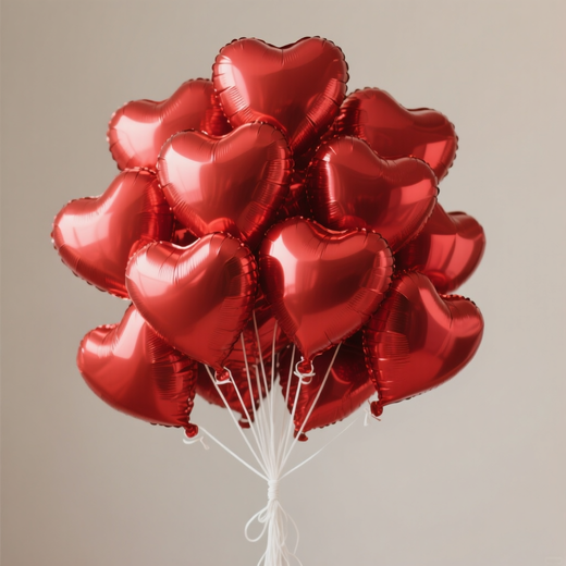Набор фольгированных шаров "Красное сердце"15шт