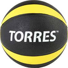Медбол TORRES AL00221, 1кг., чёрно-желтый