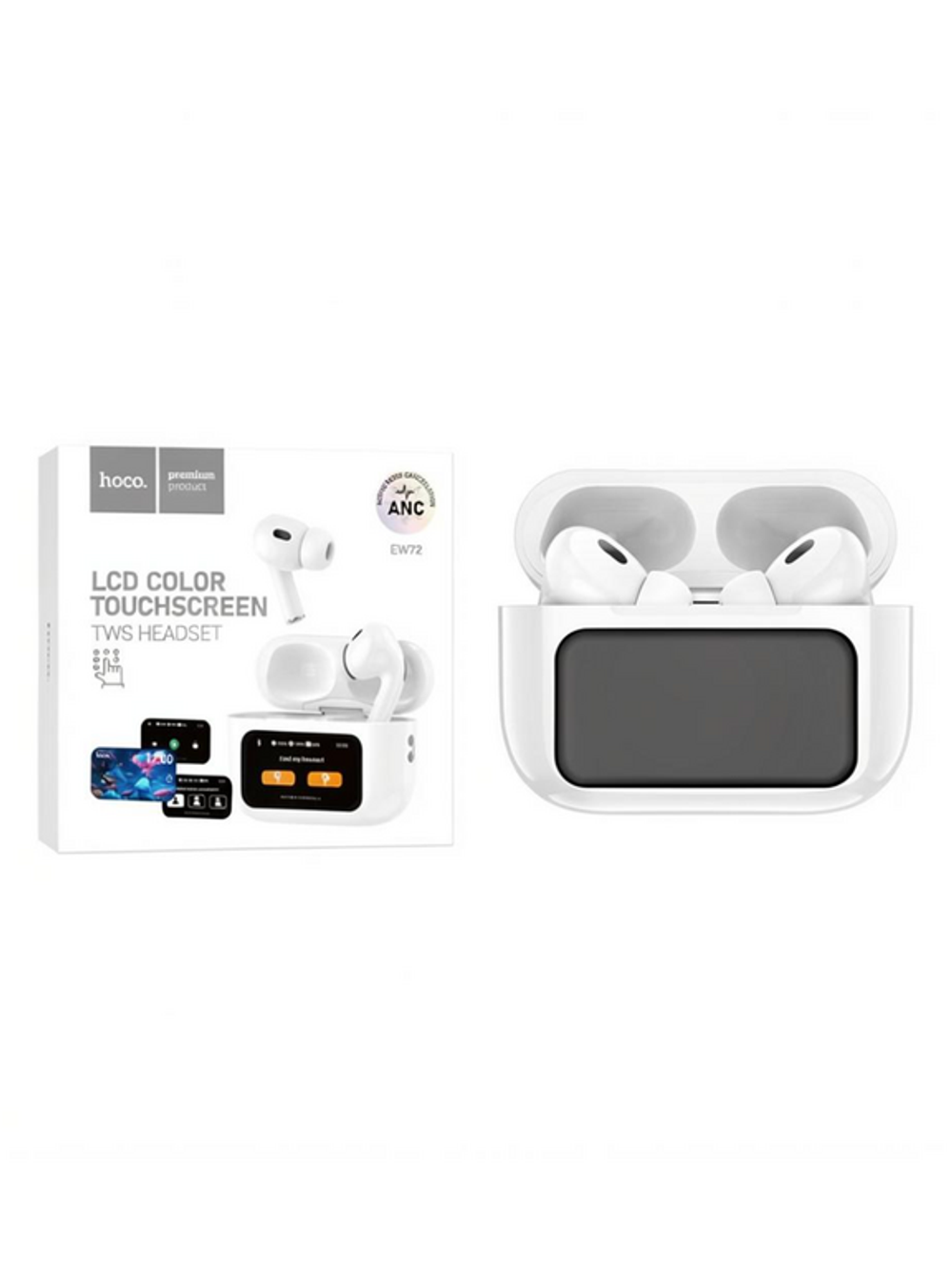 Беспроводные наушники Bluetooth Hoco EW72 (TWS, с дисплеем, вакуумные)