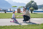 Самокат Globber Go Up Foldable Plus Lights, голубой голубой