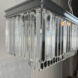 Подвесная Люстра Rh 1920S Odeon Clear Glass Fringe Chrome By Imperiumloft