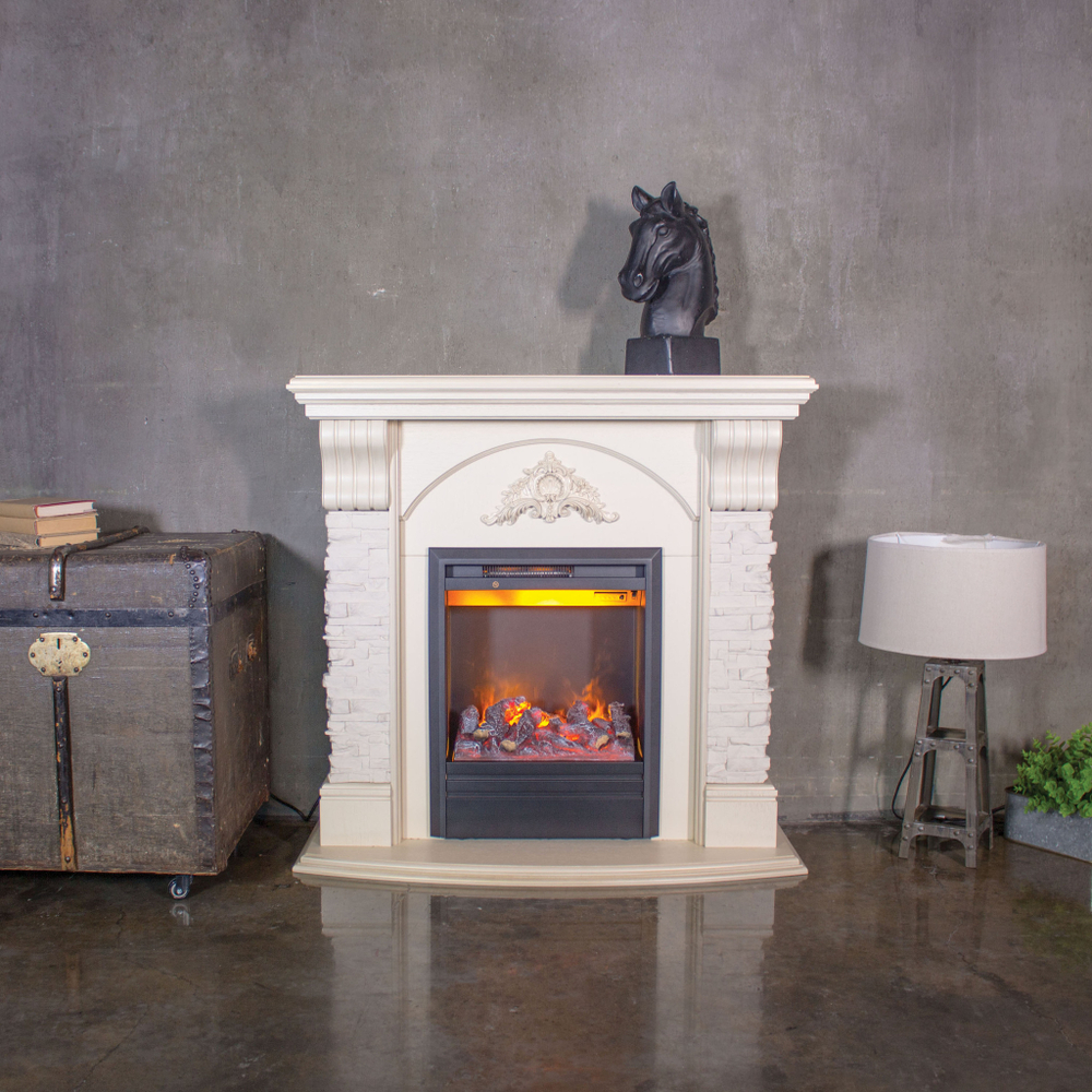 Каминокомплект Real Flame Athena WT с очагом 3D Olympic