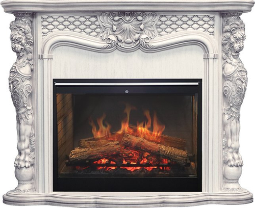Каминокомплект Castle - Слоновая кость с темной патиной с очагом Symphony 30'' DF3020-INT