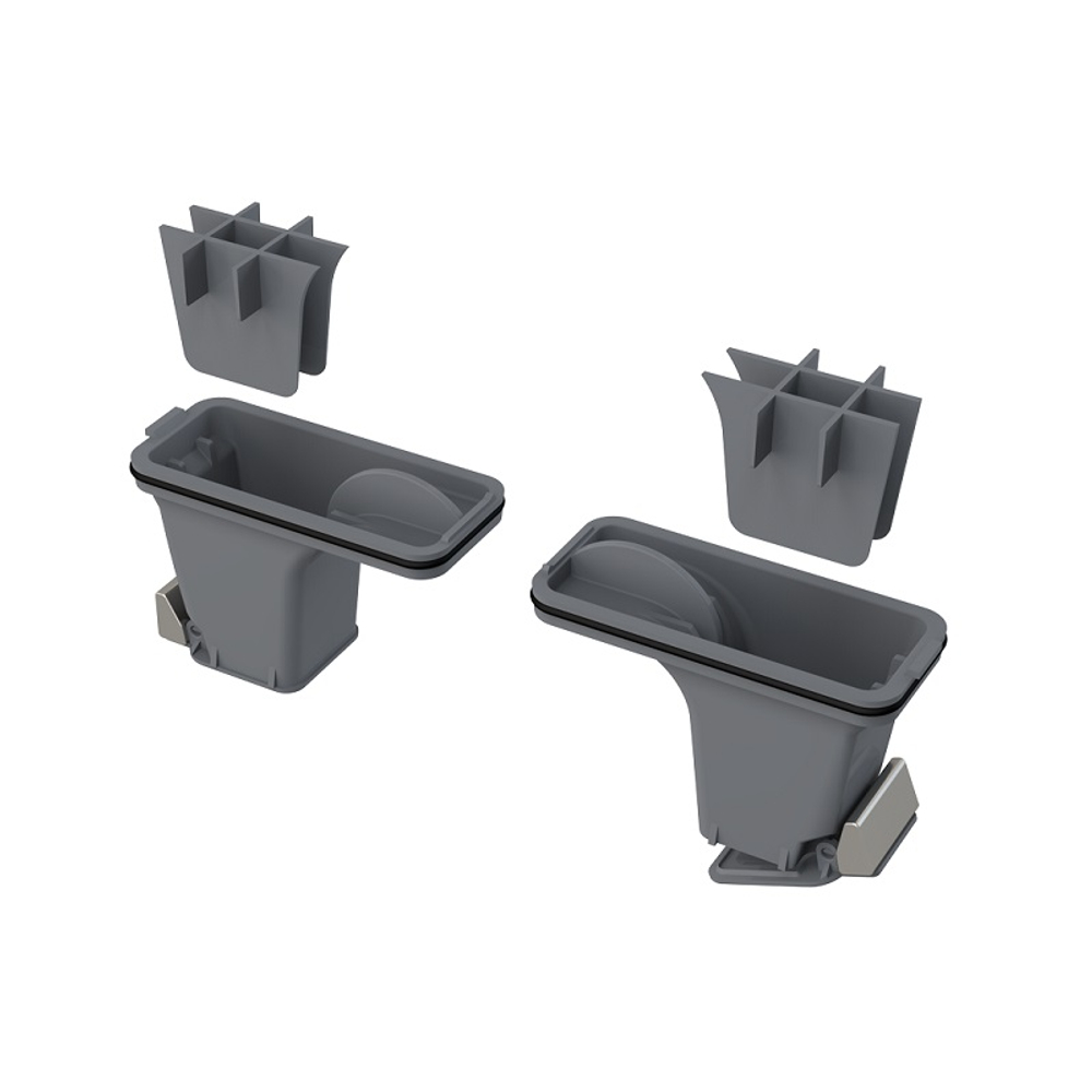 Комплект комбинированных гидрозатворов Alcadrain для нержавеющих желобов