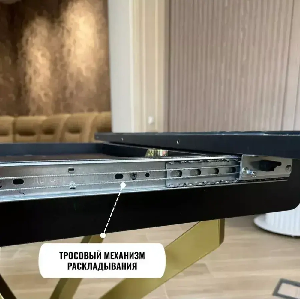 Обеденная группа Лакшери черный мрамор