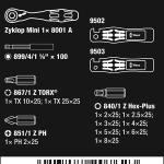 Набор бит с трещоткой для велосипедиста Bicycle Set 1 WERA 05004170001