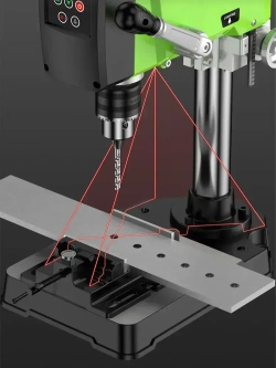 Станок сверлильный настольный BG-516809 для широкого спектра материалов, 0-2500 об/мин, 400 Вт, плавная регулировка оборотов, стационарная дрель с лазерным указателем