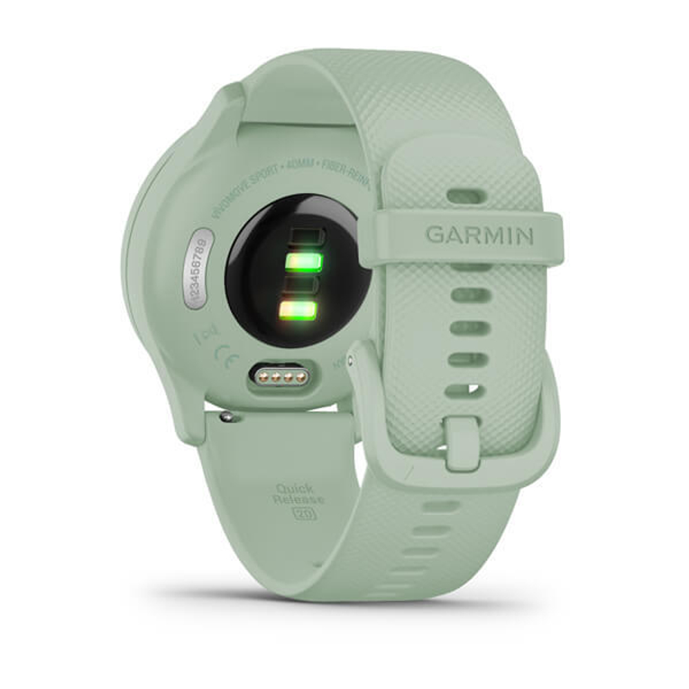 Часы Garmin Vivomove Sport цвета мяты, серебристый безель, с силиконовым ремешком, 010-02566-03