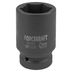Головка ударная глубокая 1'', 42мм (6гр.) FORCEKRAFT FK-48510042