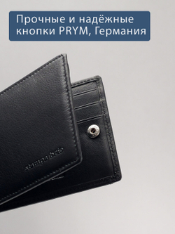 701 R - Зажим для купюр с монетником на кнопке и RFID защитой