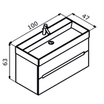 Тумба с раковиной ORKA Malta 100 подвесная, белый матовый