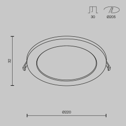 Встраиваемый светильник Technical DL018-6-L18W