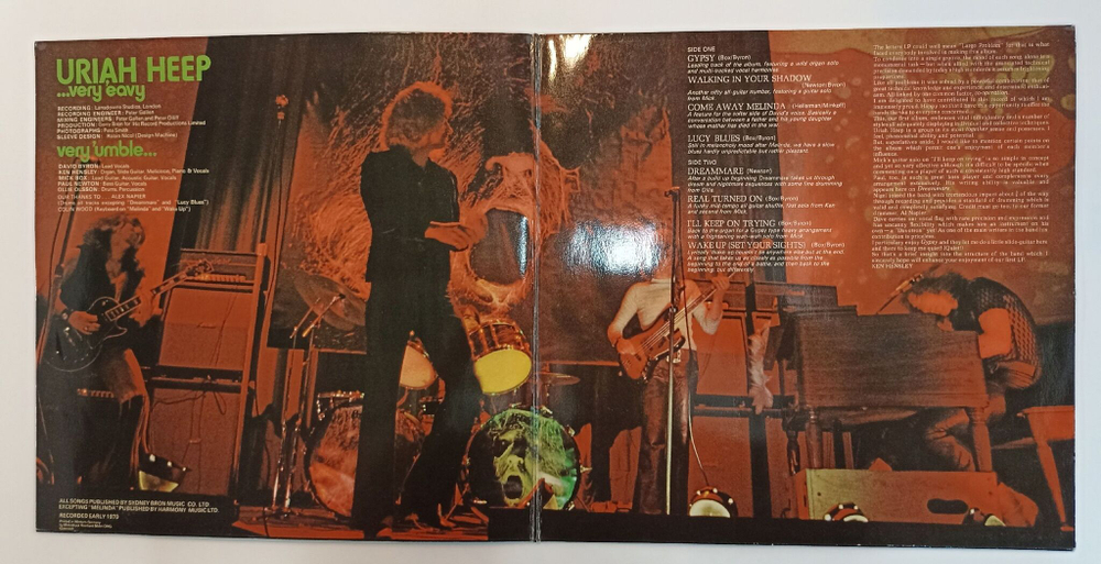 Винтажная виниловая пластинка LP Uriah Heep Very Eavy Very Umble (Germany 1971) Island