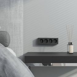 Розетка четверная с заземлением и со шторками Werkel Gallant W5072258