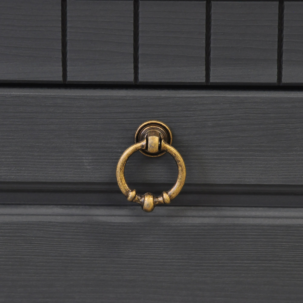 Обувница для прихожей, 87х21х133, Неаполь, закрытая, 2 двери 1 ящик, из массива дерева, серый, Dipriz